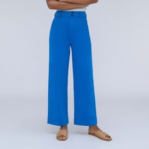 Everlane Women’s Sz 6 The Organic Wide-Leg Pant in Blue